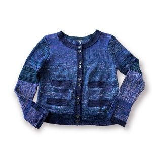 Free People knitted cardigan small angora silk blend